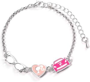 Barbie™ bracelet à breloques silhouette, lunettes et corvette, taille unique