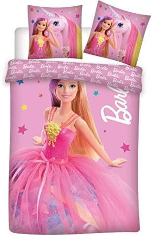 Parure de lit Barbie 100 % coton, 100 x 135 + 40 x 60 cm – Image 3