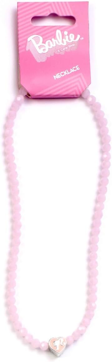 Barbie™ collier en zinc à perles roses avec cœur silhouette, taille unique – Image 2