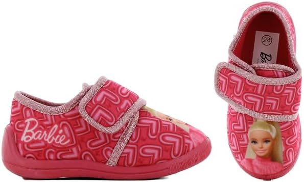 Chaussons Barbie roses enfant à motif logo, pointure 27