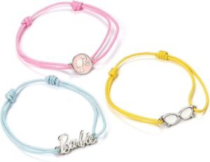 Bracelets d'amitié Barbie™ en lot de 3, taille unique