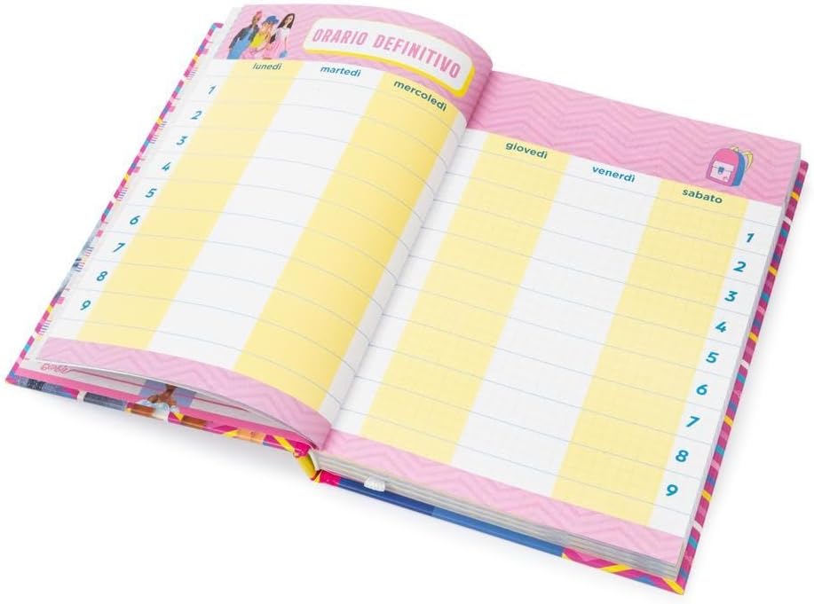 Agenda Barbie 2025/2026 non daté 10 mois à couverture rigide – Image 8