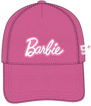 Casquette Barbie rose en coton avec imprimé Barbie, taille 57