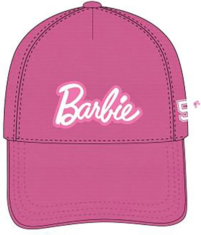 Casquette Barbie rose en coton avec imprimé Barbie, taille 57