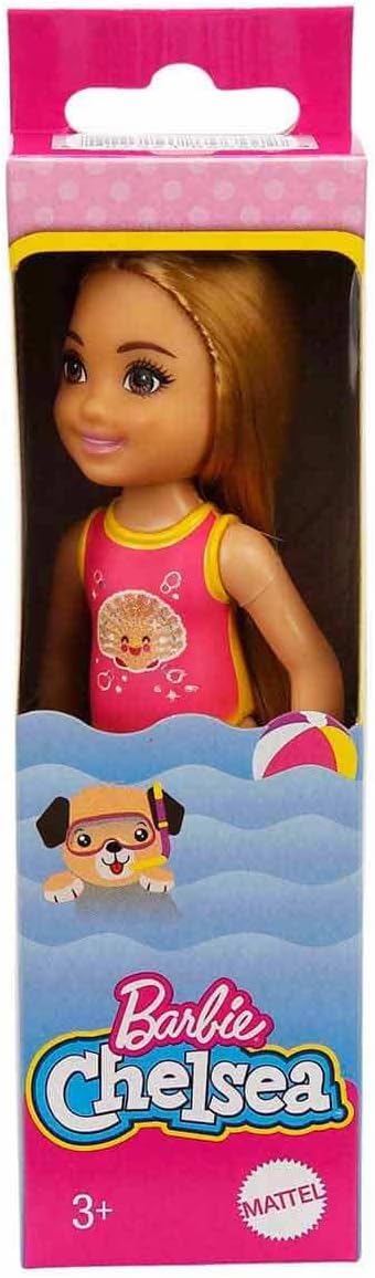 Barbie Chelsea Mattel GLN70, poupée de plage design coquillage – Image 2