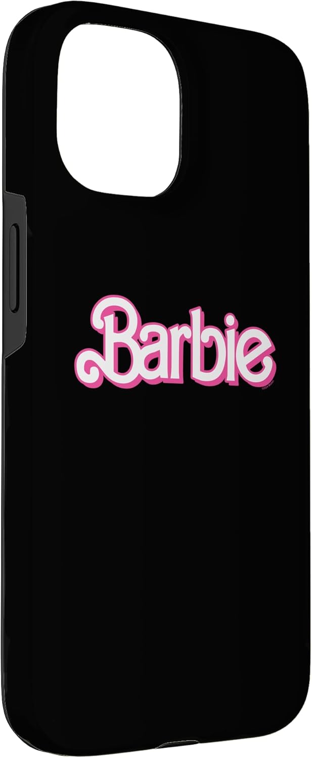 Coque Barbie logo rétro rose et blanc pour iPhone 15 – Image 3