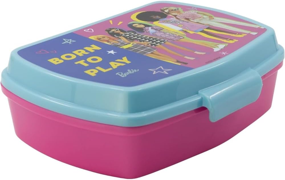 Boîte à goûter Barbie en plastique réutilisable pour l'école et les loisirs – Image 2