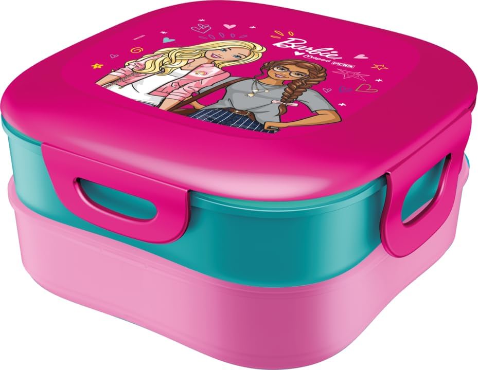 Boîte à déjeuner Barbie rose 1,4 L avec 2 compartiments modulables – Image 5