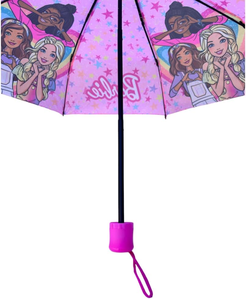 Parapluie pliable Barbie fuchsia à 8 rayons – Image 5