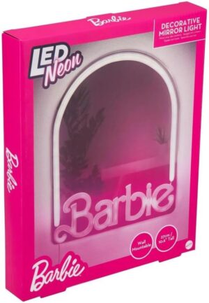 Miroir mural LED Barbie rose avec alimentation USB