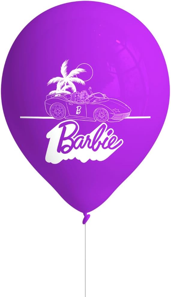 Lot de 8 ballons en latex Barbie pour décoration d'anniversaire – Image 3