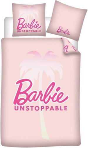 Parure Barbie Unstoppable rose en microfibre 140x200 avec taie 63x63