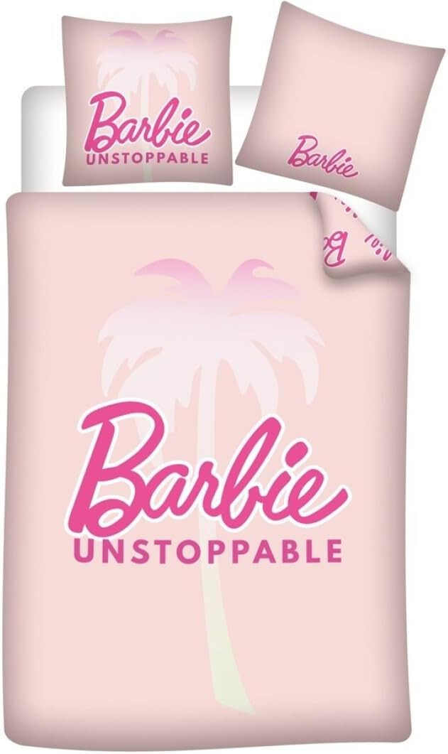 Parure Barbie Unstoppable rose en microfibre 140x200 avec taie 63x63