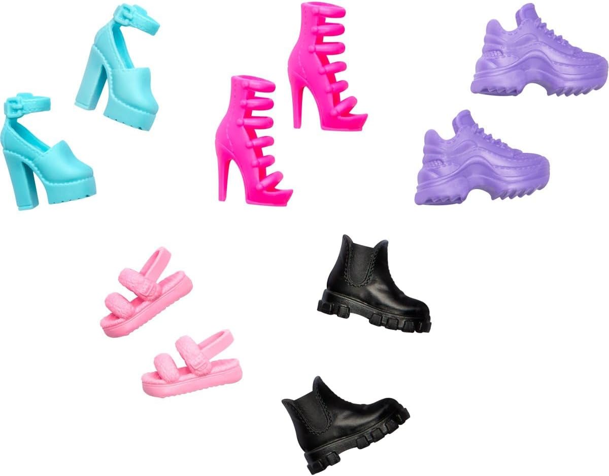 Barbie HWV71, lot de 5 chaussures mode pour poupée – Image 2