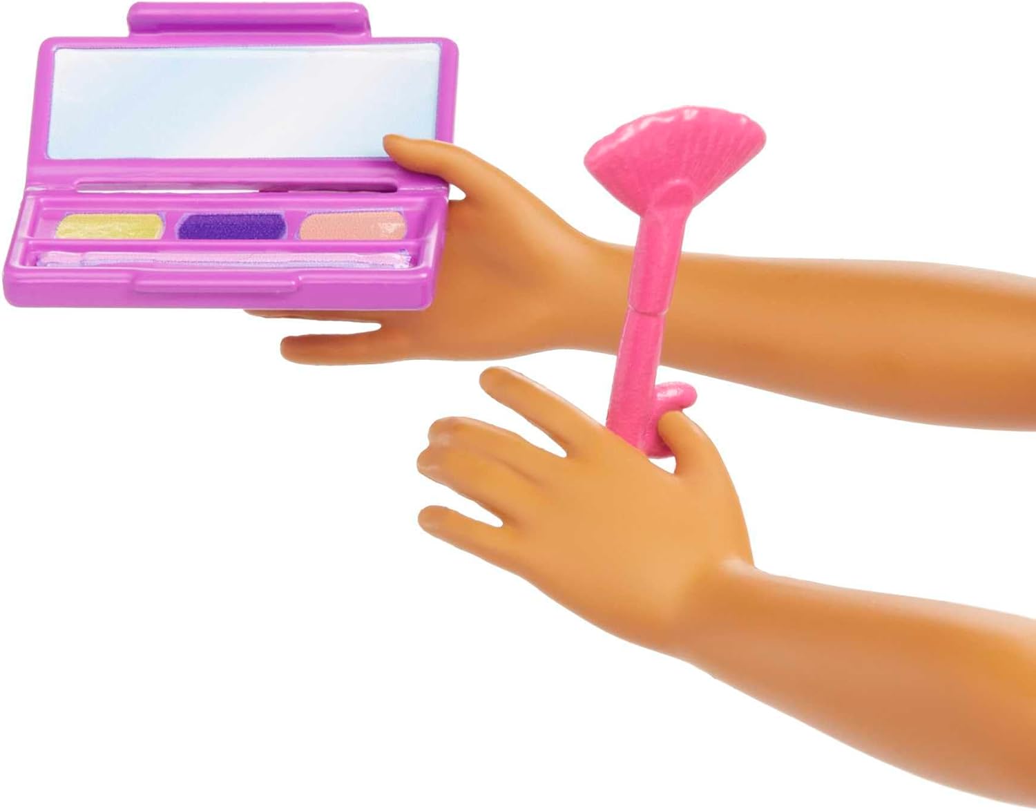 Barbie Métiers, poupée maquilleuse avec palette et pinceau HKT66 – Image 5