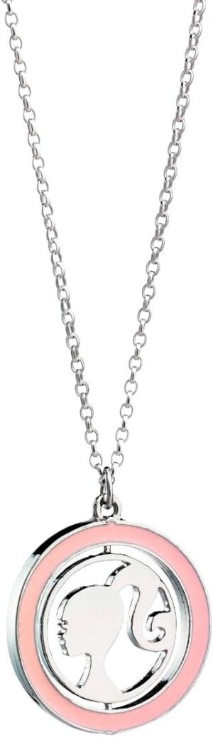 Collier Barbie silhouette tournante en zinc, taille unique