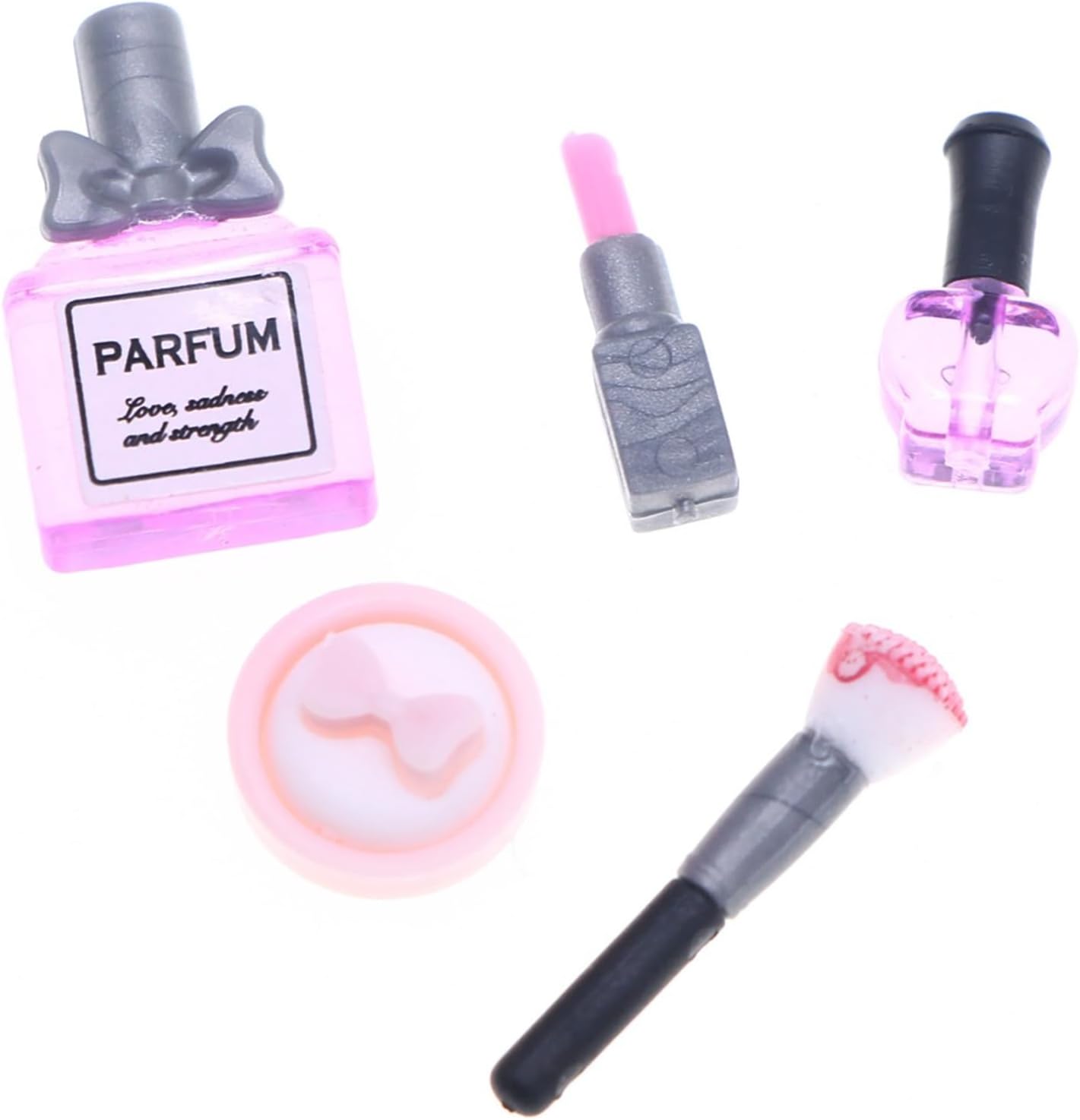 Accessoires de maquillage Barbie pour maison de poupée, coffret rose 5 pièces