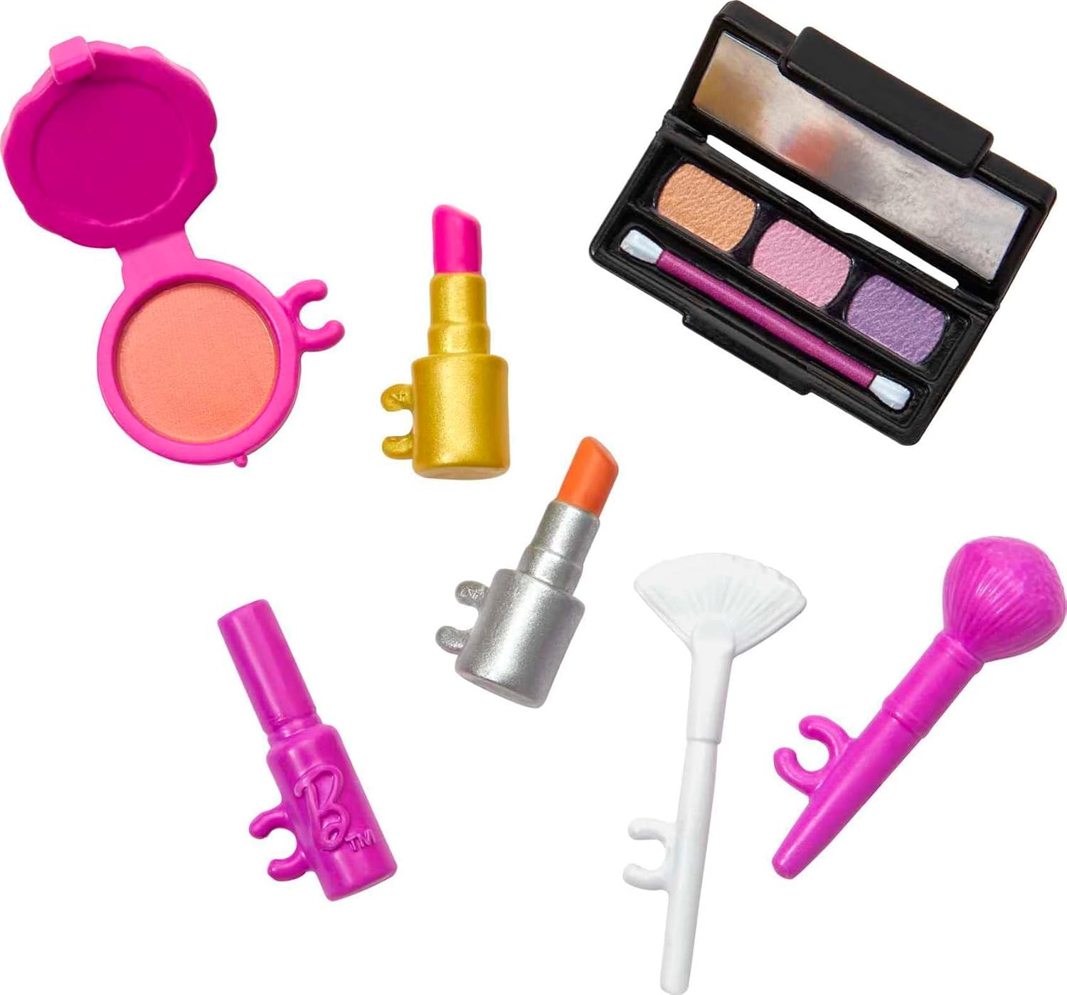 Set Barbie tutoriel maquillage avec 12 accessoires et anneau lumineux – Image 2
