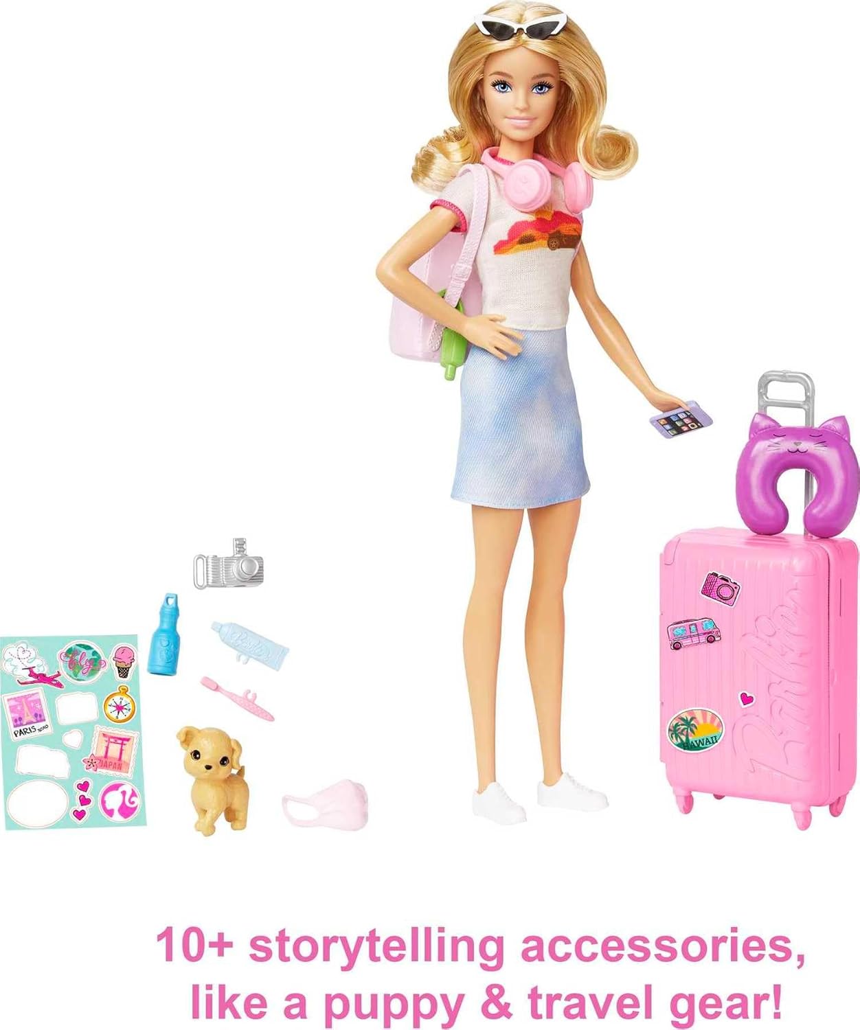 Coffret voyage Barbie Malibu avec chiot et plus de 10 accessoires – Image 5