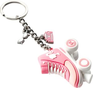 Porte-clés Barbie patin à roulettes 3D rose