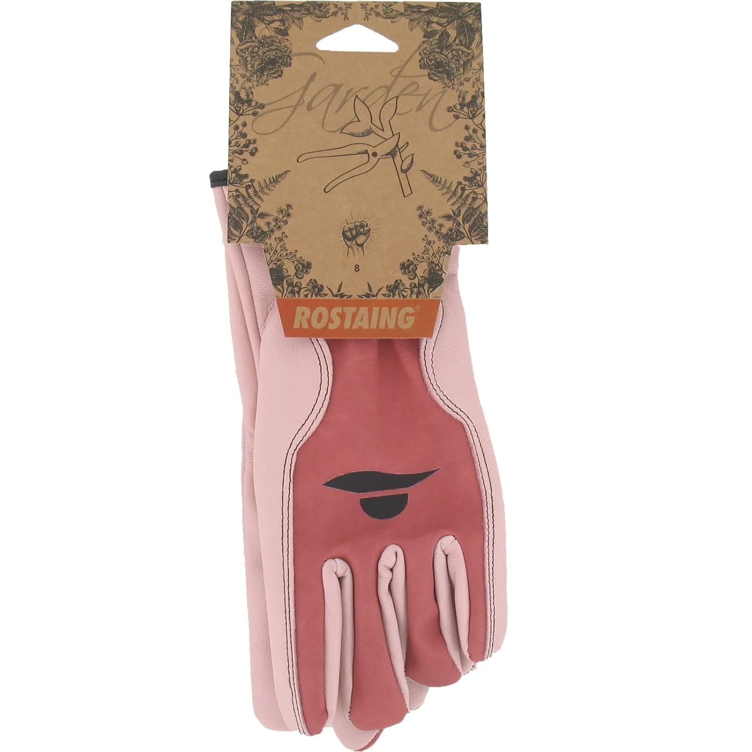 MISS Barbie, gants de jardinage roses en cuir fleur de caprin – Image 6
