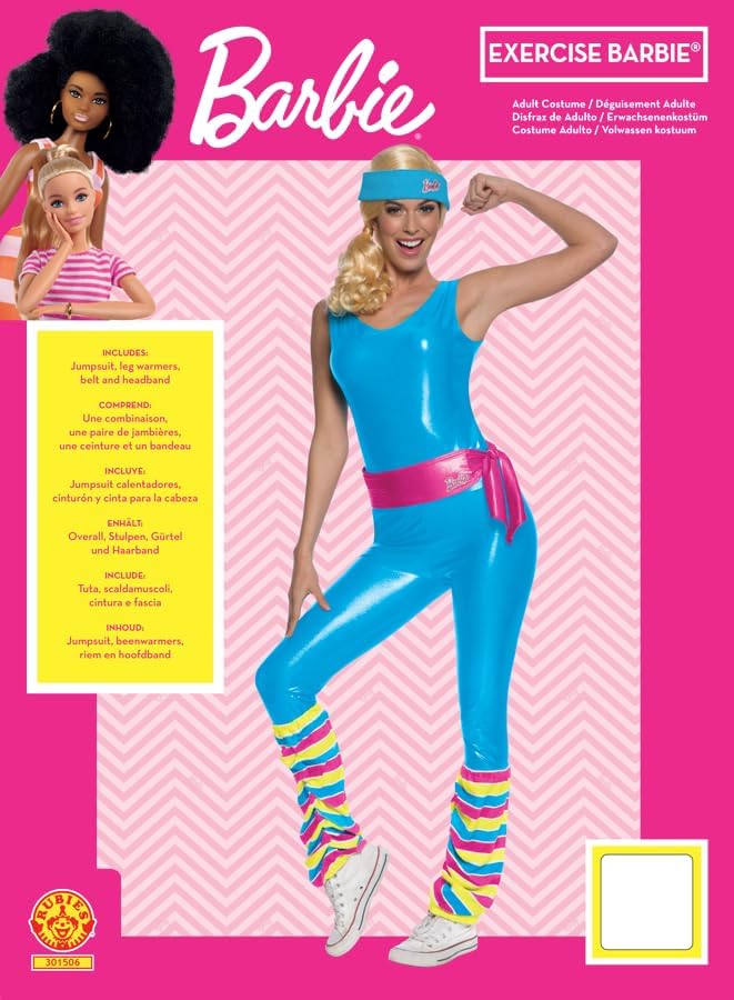 Déguisement Barbie ou Ken aérobic adulte avec combinaison sans manche – Image 2
