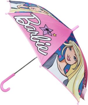 Parapluie Barbie Disney coloré avec poignée ergonomique, diamètre 80 cm