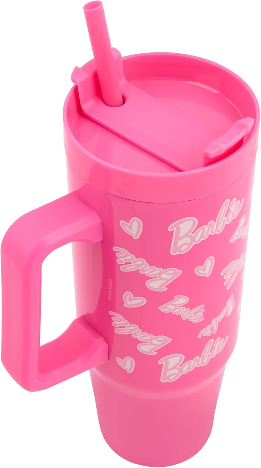 Gobelet isotherme Barbie Polar Gear en acier inoxydable avec paille et couvercle 900 ml – Image 2