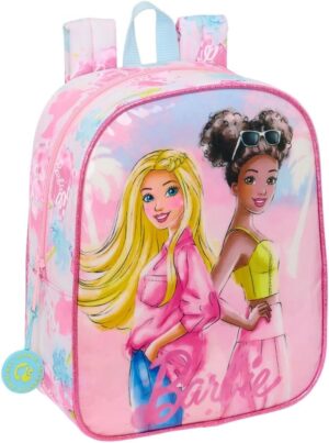 Sac à dos enfant Barbie Painterly rose/bleu ciel 22 x 10 x 27 cm