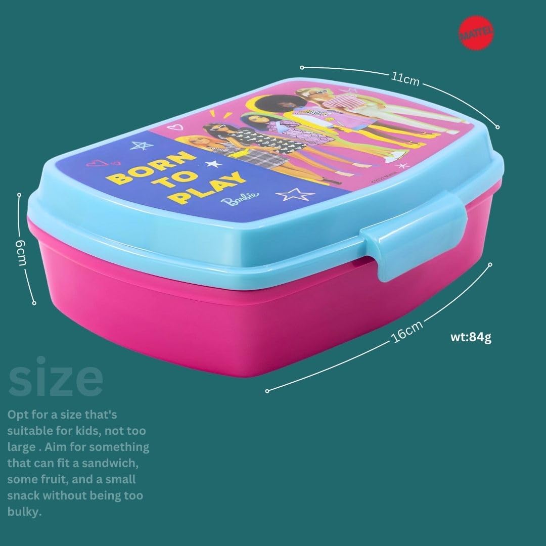 Boîte à déjeuner Barbie rose en plastique sans BPA, réf. 15974 – Image 3