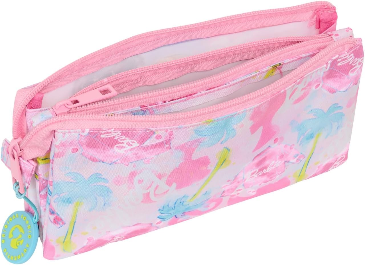Trousse triple Barbie Painterly en polyester 22 x 3 x 12 cm – Image 3
