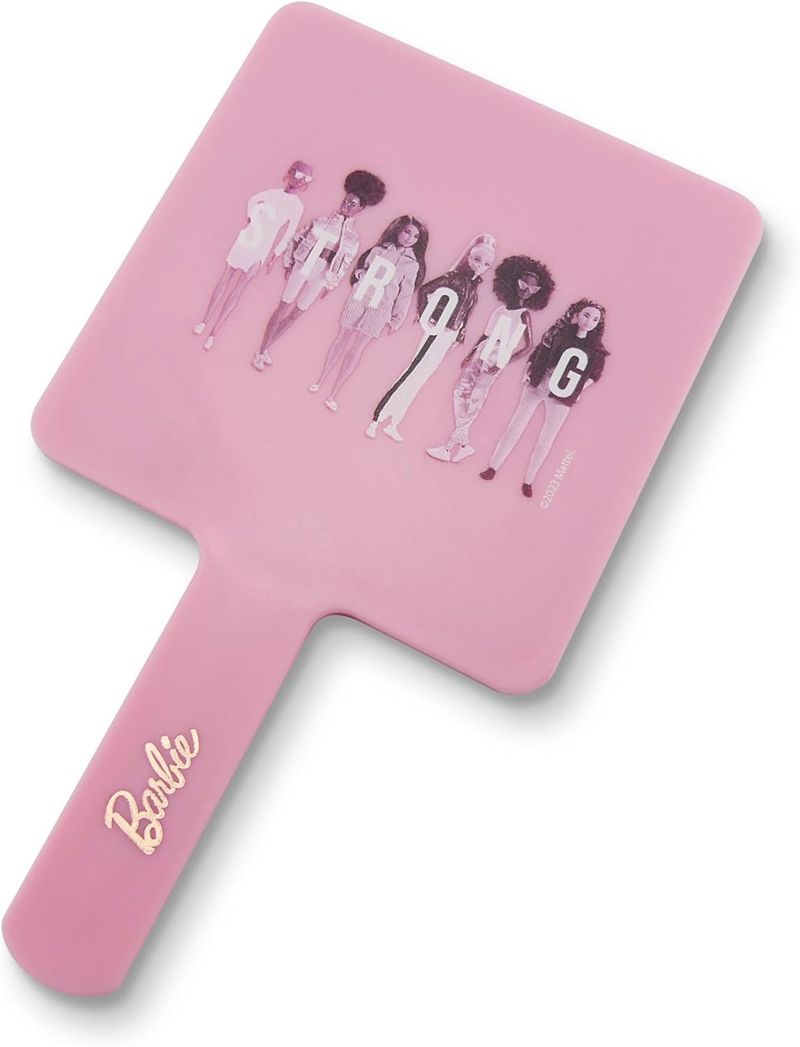 Miroir à main Barbie rose format voyage – Image 3