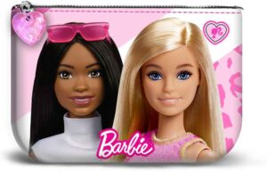 Porte-monnaie carré Barbie Fashion rose, petit format