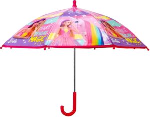 Parapluie Barbie rose à motif licorne, pliable