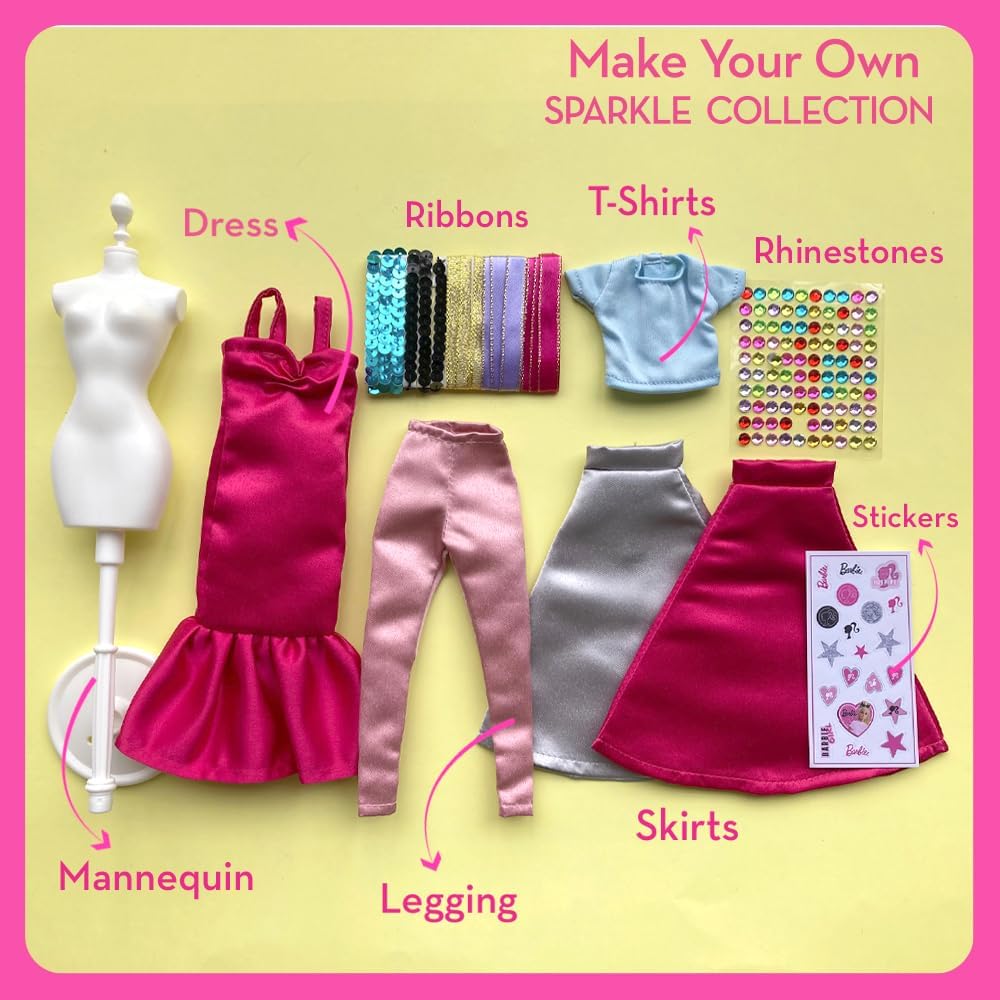 Kit Barbie Sparkle Collection pour créer des tenues 130 pcs – Image 2