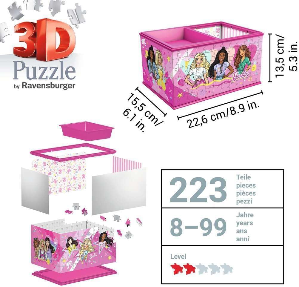 Boîte de rangement Barbie en puzzle 3D 216 pièces Ravensburger – Image 5