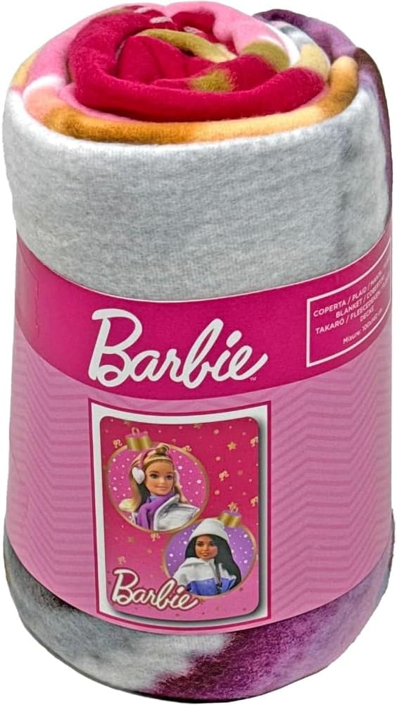 Plaid enfant Barbie Noël en polyester 100 x 140 – Image 2