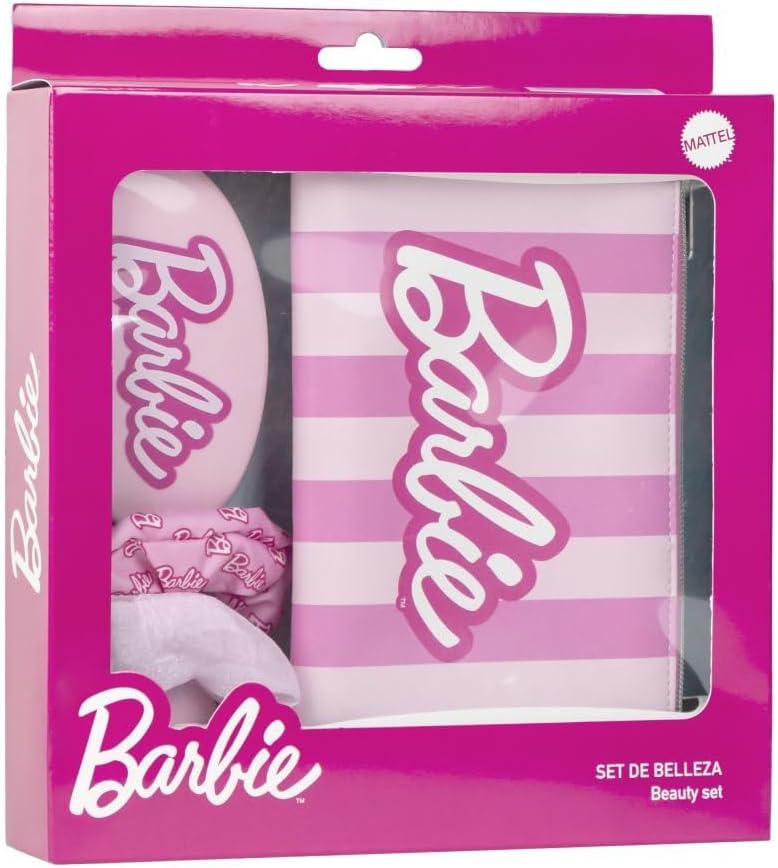 Set beauté Barbie rose avec brosse, 2 couettes et trousse – Image 7