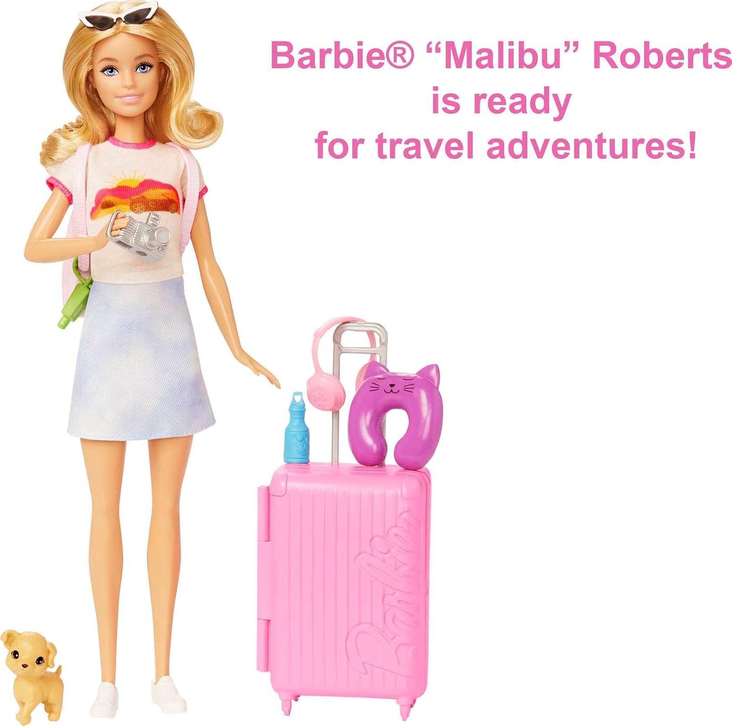 Coffret voyage Barbie Malibu avec chiot et plus de 10 accessoires – Image 6