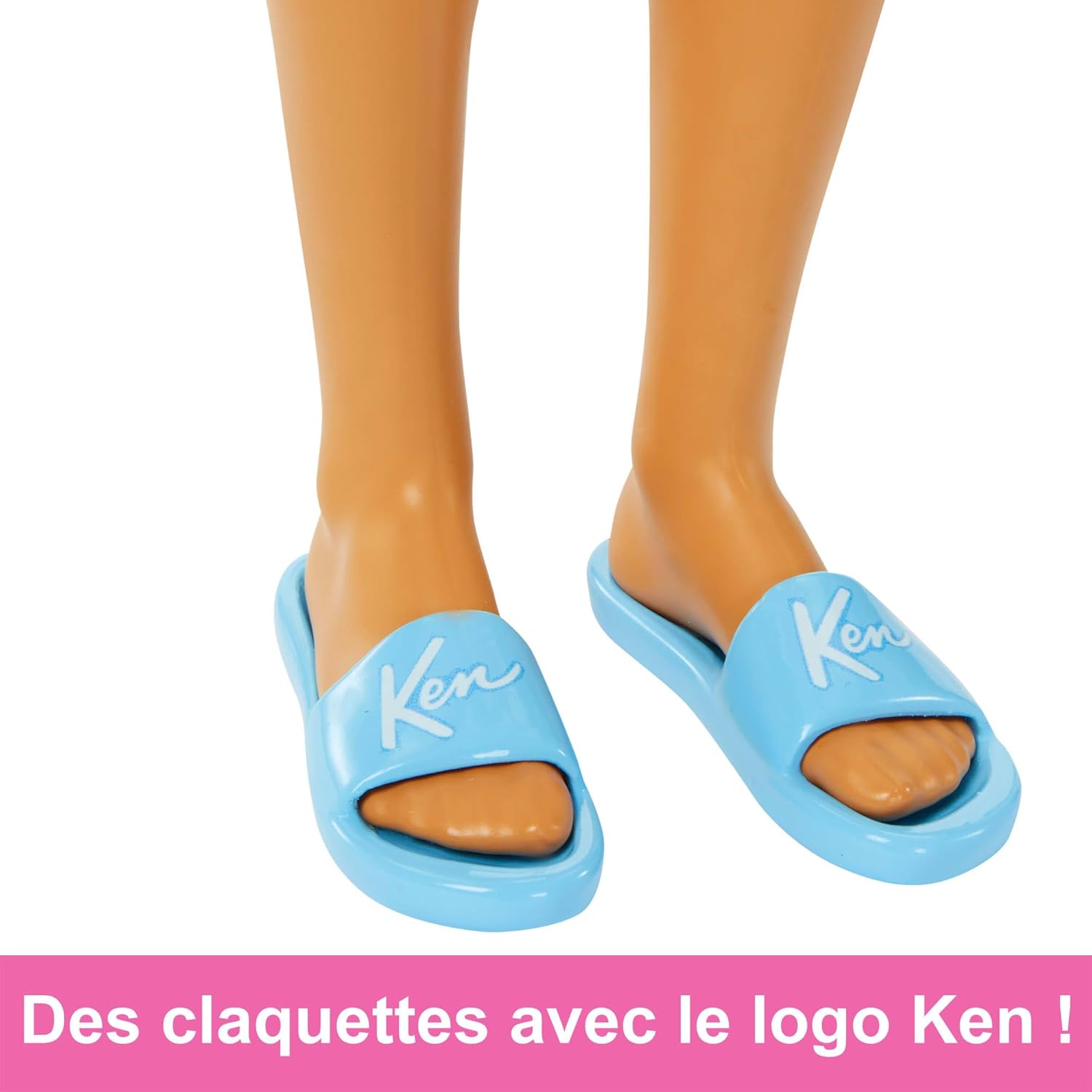Ken Barbie blond de plage avec chemise bleue et accessoires HPL74 – Image 4