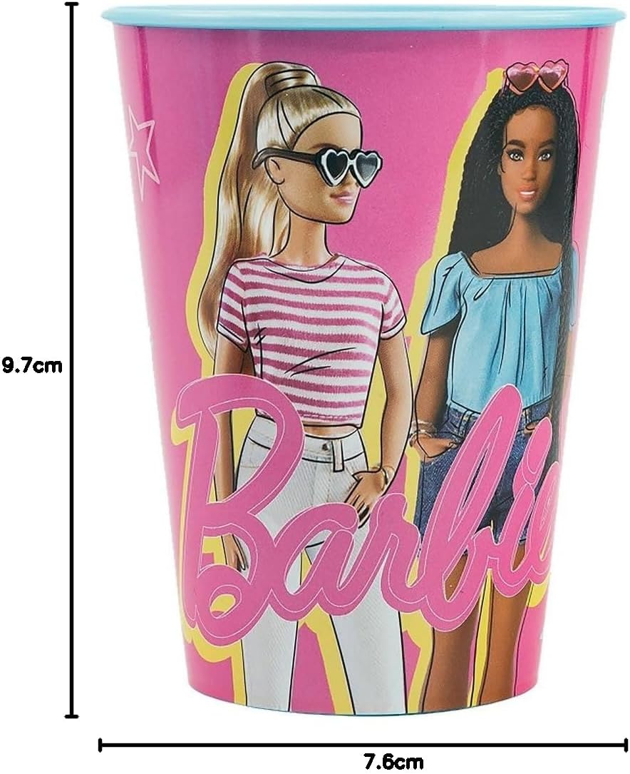 Verre rose Barbie avec bec, 260 ml – Image 4