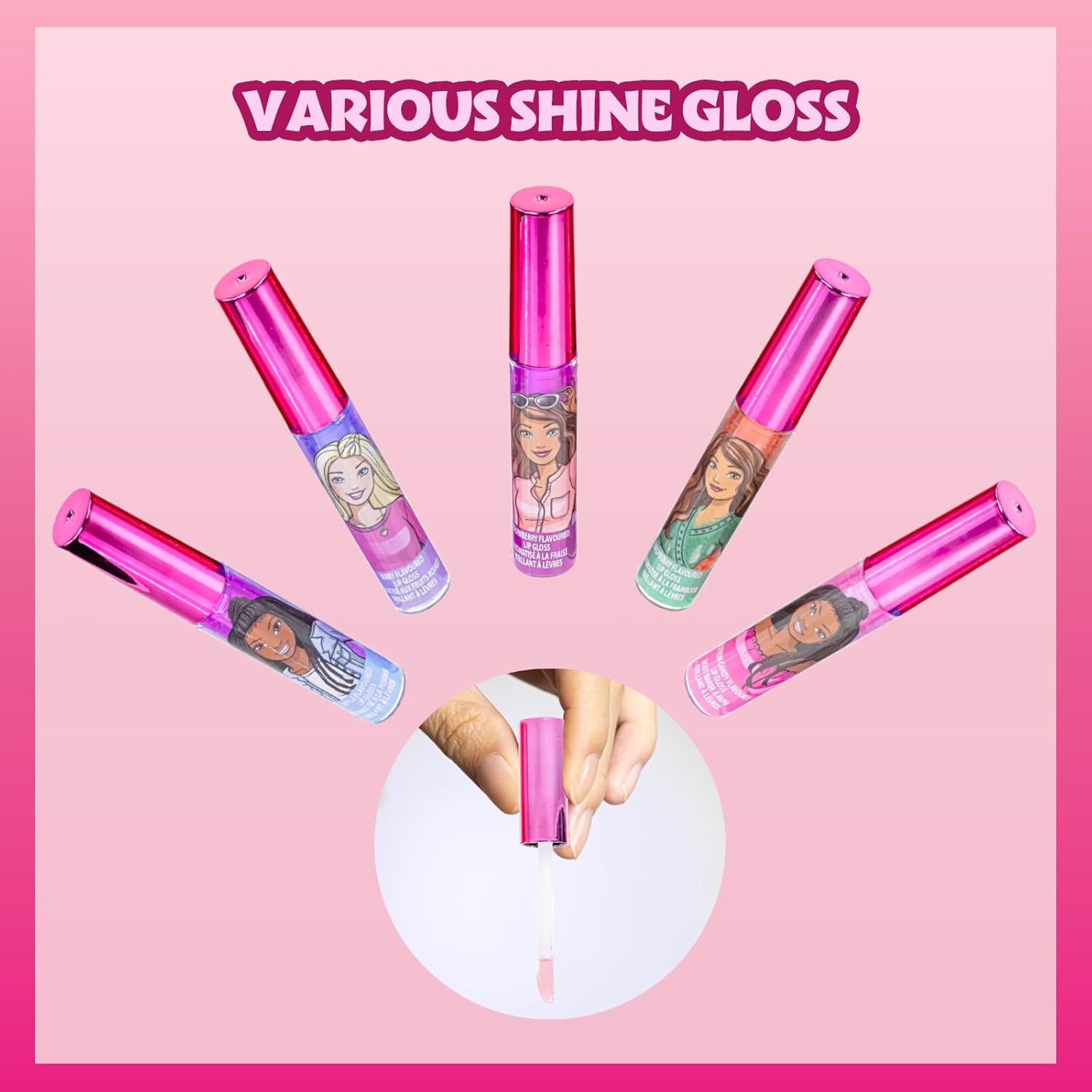 Barbie lot de 12 gloss à lèvres à base de plantes 0.9 ml – Image 5