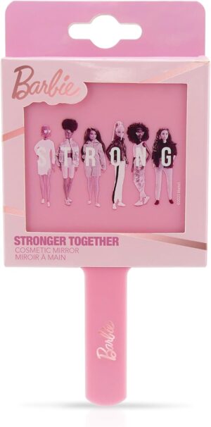 Miroir à main Barbie rose format voyage