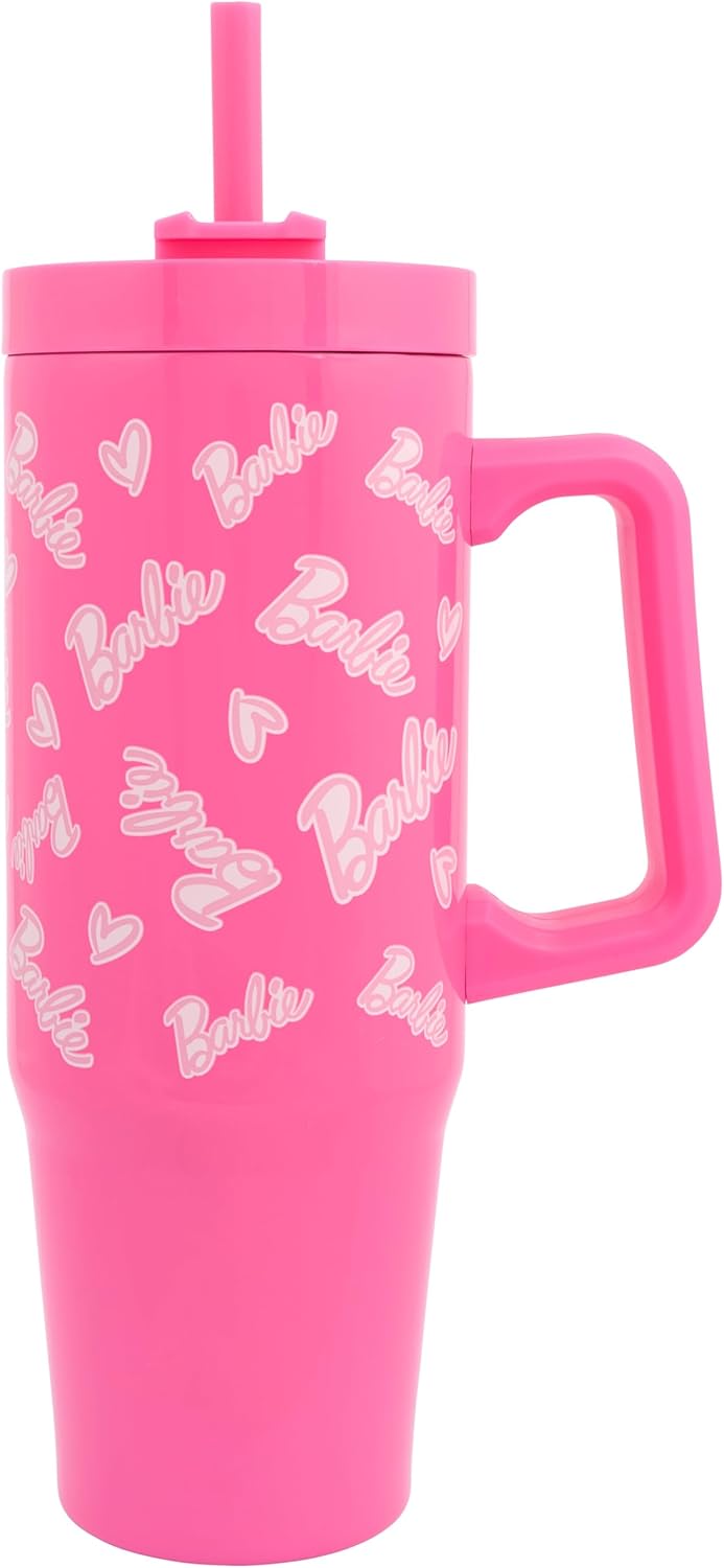 Gobelet isotherme Barbie Polar Gear en acier inoxydable avec paille et couvercle 900 ml – Image 7
