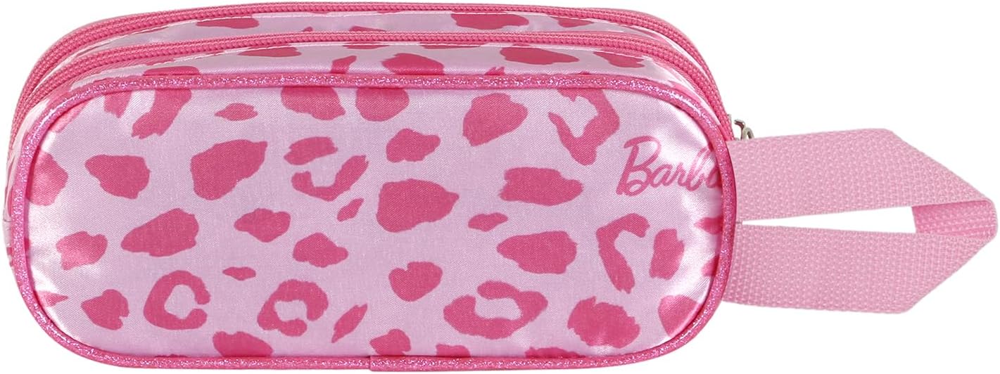 Trousse Barbie 3D rose à double compartiment, 22 x 9,5 cm – Image 3