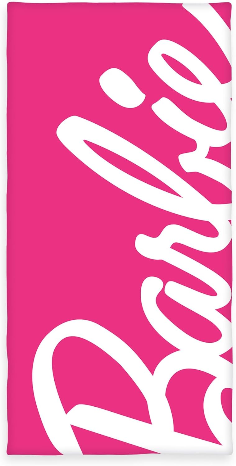 Serviette de bain Barbie en coton velours 75 x 150 cm