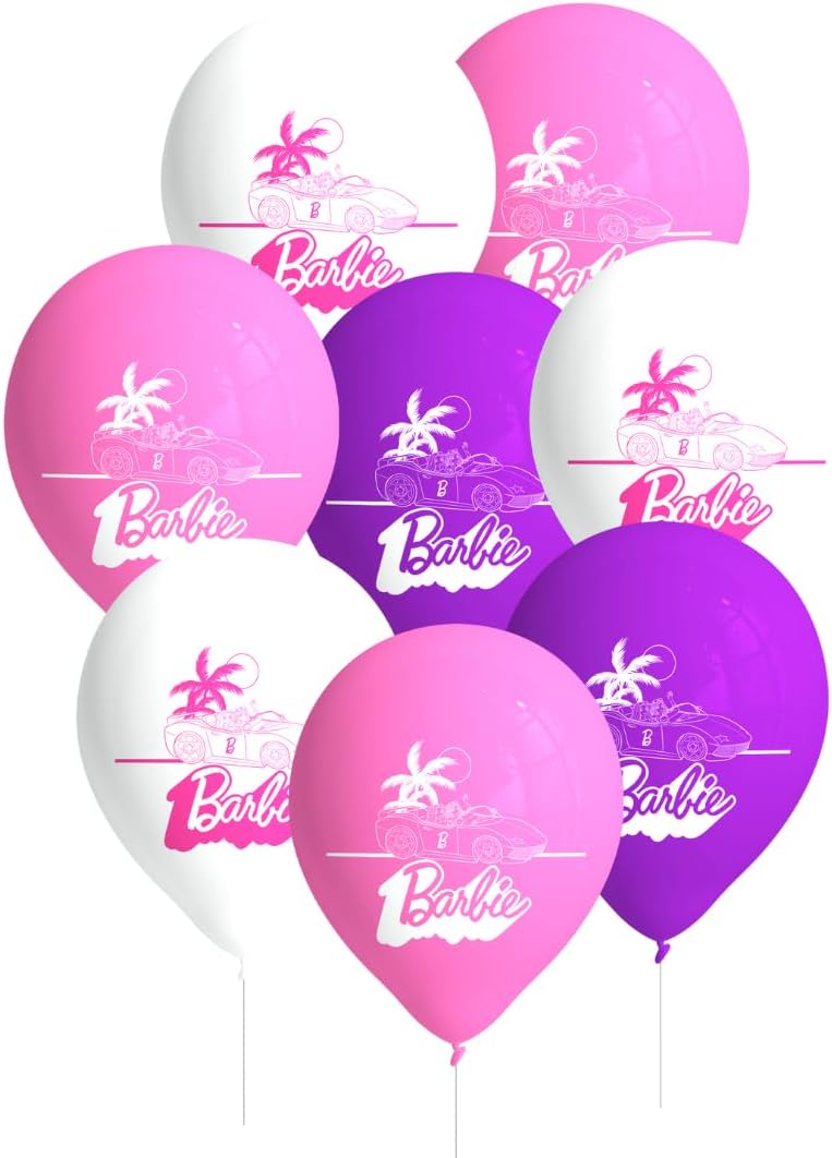 Lot de 8 ballons en latex Barbie pour décoration d'anniversaire – Image 2
