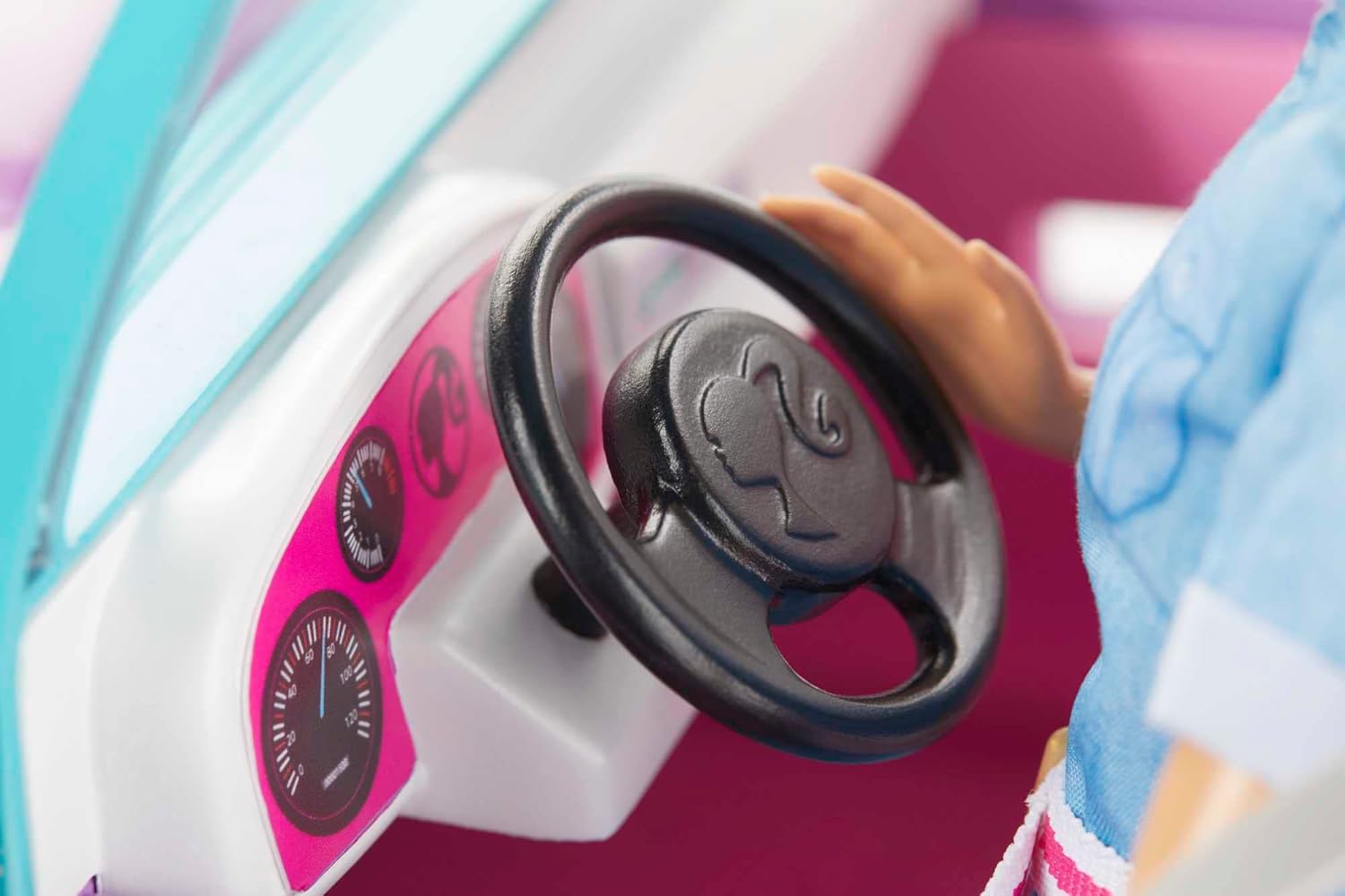 Buggy décapotable Barbie GMT46, tout-terrain violet, bleu et rose – Image 4