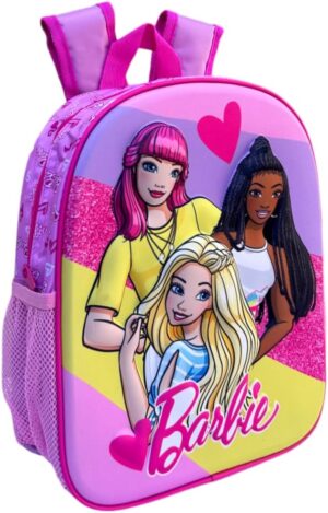 Sac à dos maternelle Barbie multicolore 32 x 22 x 10 cm à images en relief