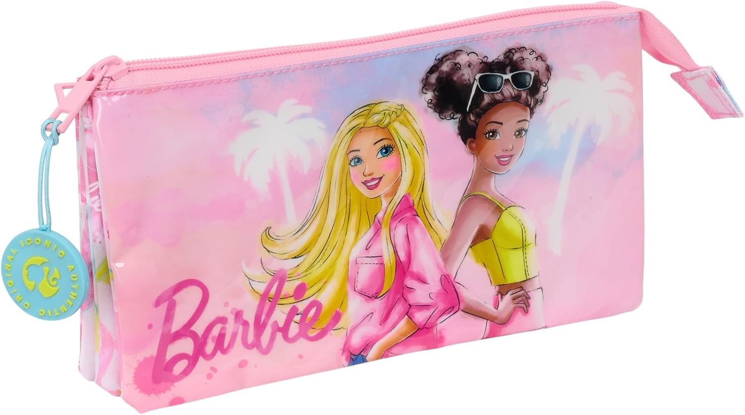 Trousse triple Barbie Painterly en polyester 22 x 3 x 12 cm
